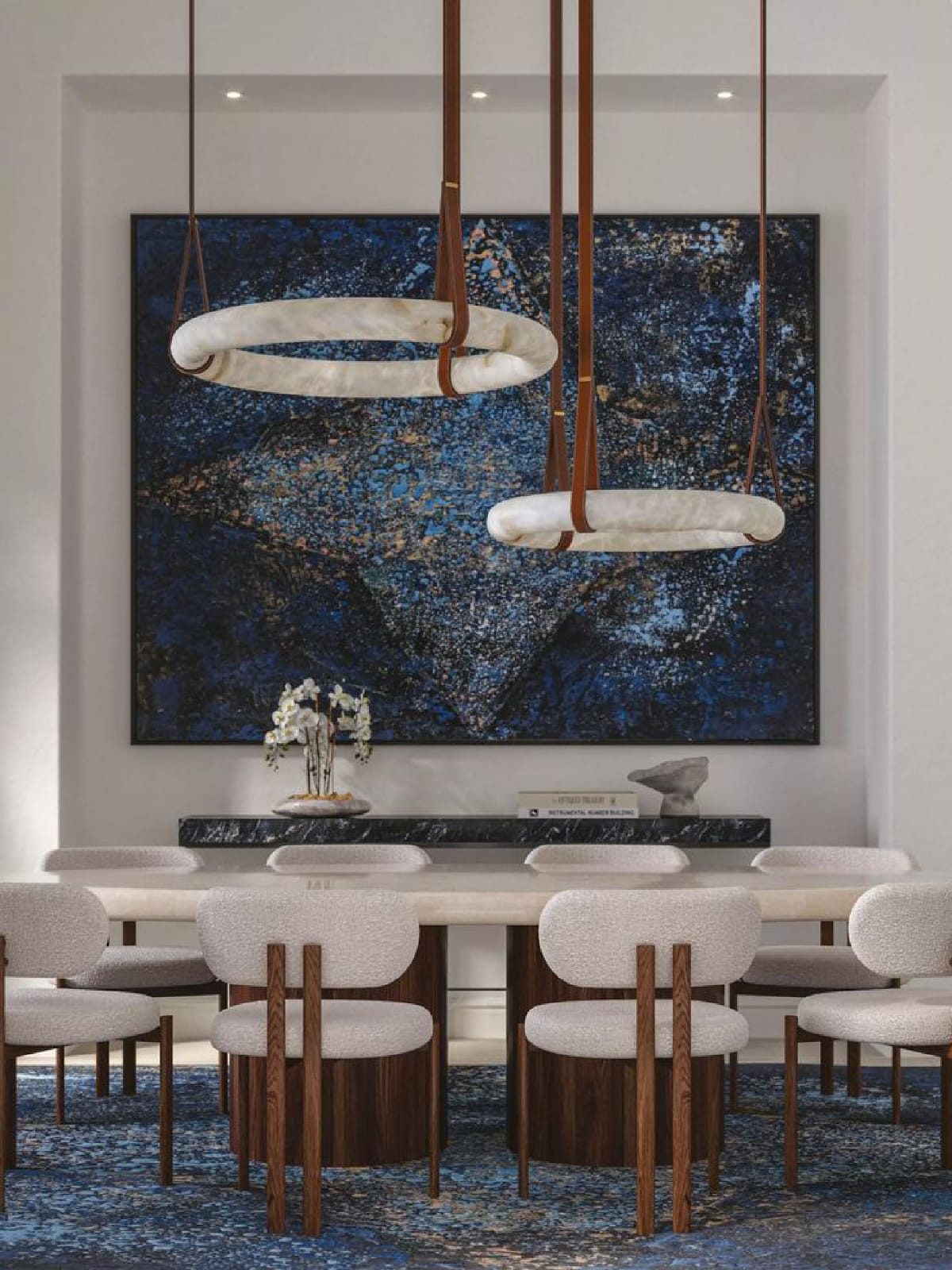 ثريا ماربيل مودرن LED – MARBEL Ring Pendant