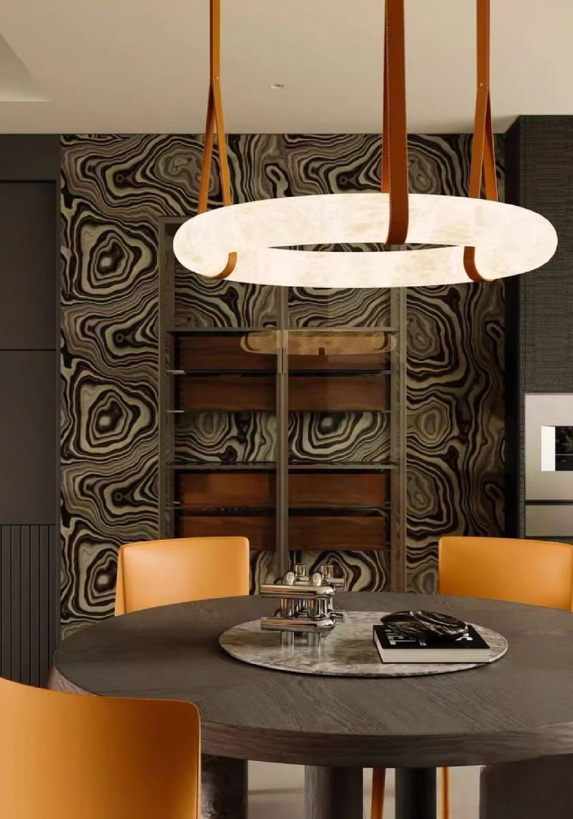 ثريا ماربيل مودرن LED – MARBEL Ring Pendant