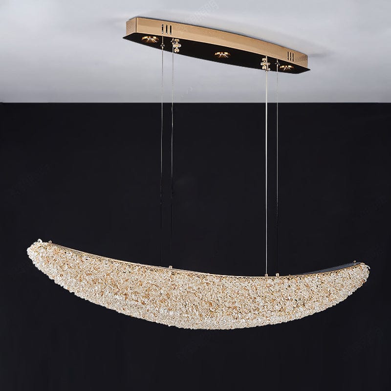 ثريا كريستال هلال LED فاخرة – تصميم عصري