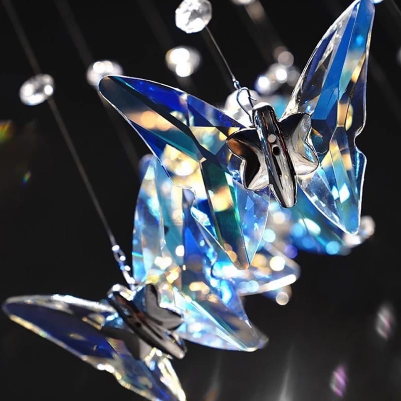 فراشة زجاجية كريستالية لتفصيل الثريات – Crystal Butterfly Chandelier Ornament