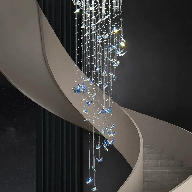 فراشة زجاجية كريستالية لتفصيل الثريات – Crystal Butterfly Chandelier Ornament