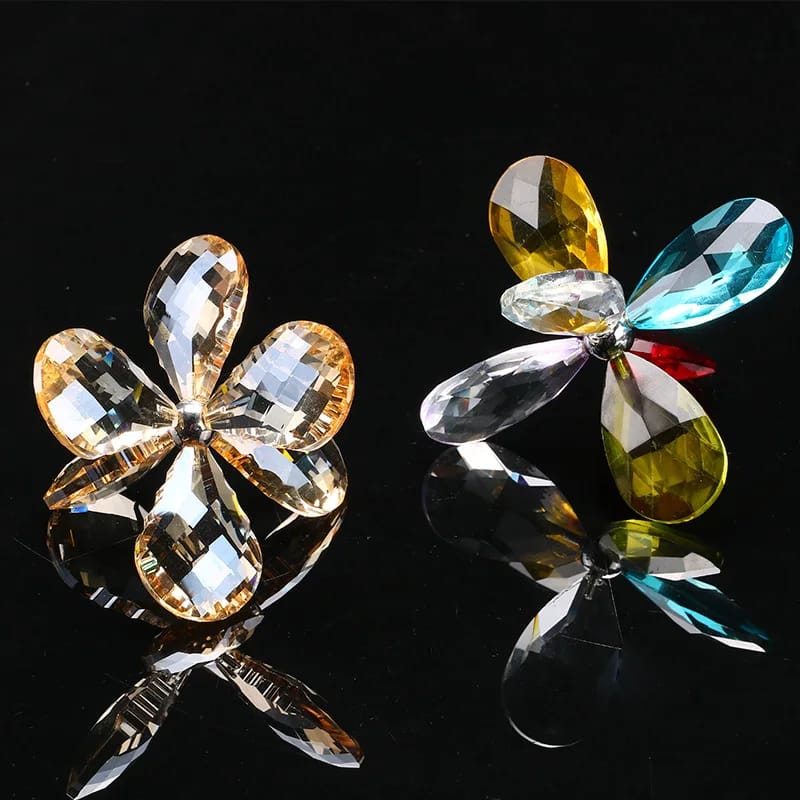 زهرة كريستالية متعددة الألوان لتفصيل الثريات – Crystal Floral Chandelier Ornament