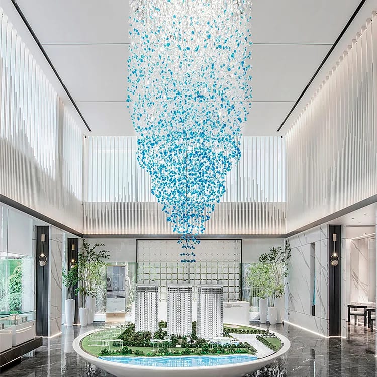 أحجار زجاجية ديكورية لتفصيل الثريات – Decorative Glass Stones for Custom Chandeliers