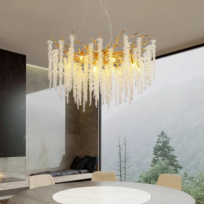 ثريا أغصان الكرمة بالكريستال المتدلي – Crystal Vine Branch Chandelier