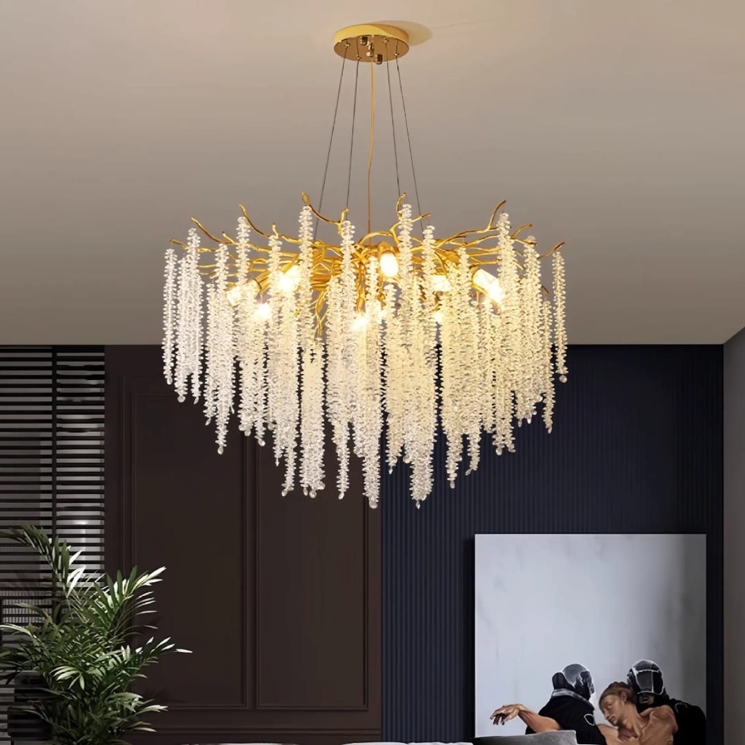 ثريا أغصان الكرمة بالكريستال المتدلي – Crystal Vine Branch Chandelier