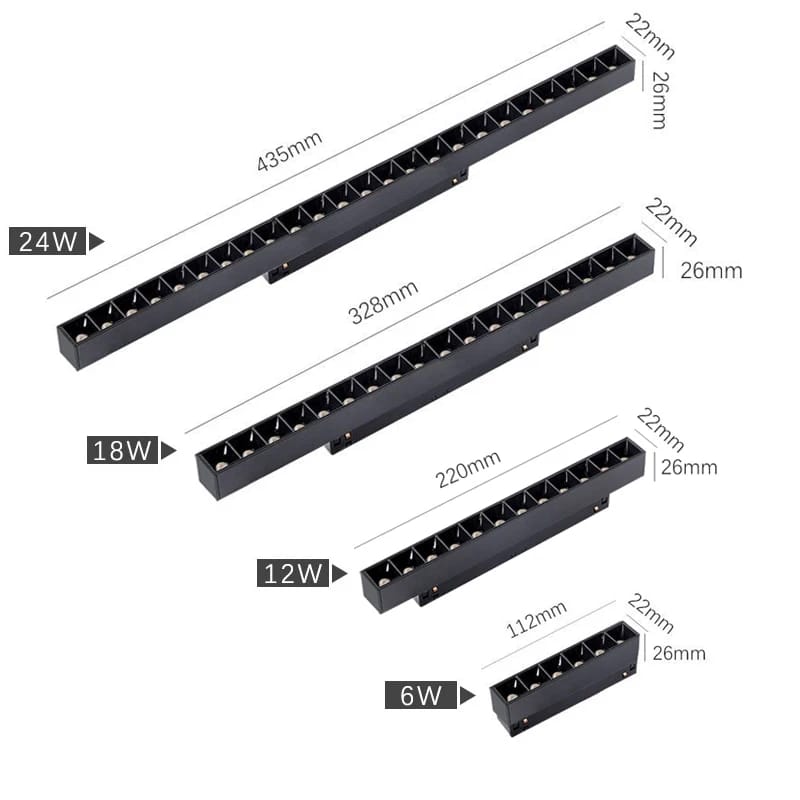 إنارة تراك خطية جريد LED – Track Linear Grille Light