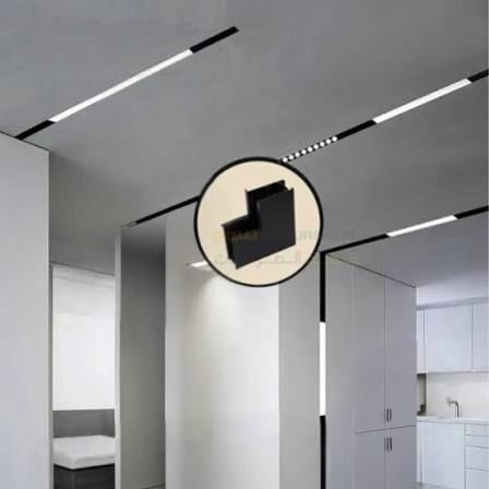 زاوية ألمنيوم لجسر الماجنتك – Magnetic Track Aluminum Corner