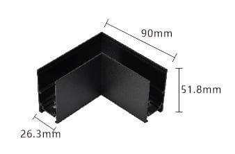 زاوية ألمنيوم لجسر الماجنتك – Magnetic Track Aluminum Corner